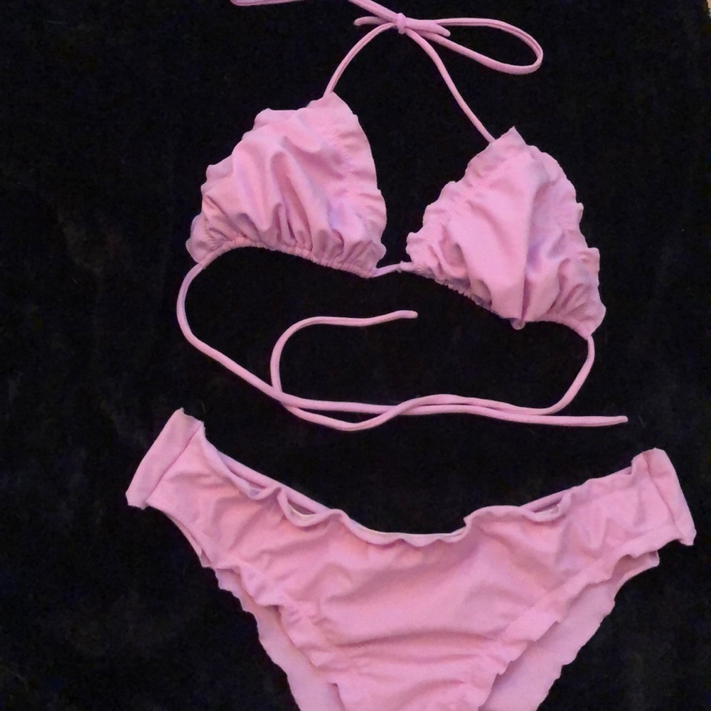 Lavender ruffle Bikini set